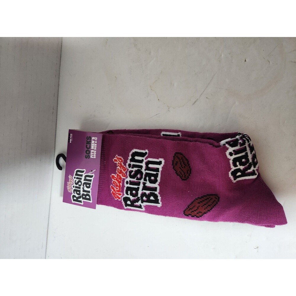 Raisin Bran Crew Socks Size 6-12